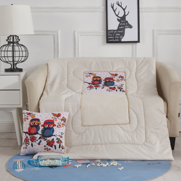 Cartoon Linen Style Pillow Blanket Multifunctional Back Seat Cushion Quilt Office Linen Airable Cover Wholesale Cartoon Linen Style Pillow Blanket Multifunctional Back Seat Cushion Quilt Office Linen Airable Cover Wholesale