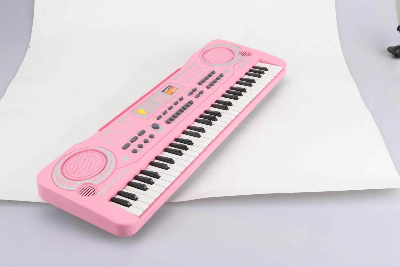 Children's Electronic Keyboard Musical Instrument 61 Key Multi-Function with Microphone Studio Educational Toy Gift Piano with Power Supply Children's Electronic Keyboard Musical Instrument 61 Key Multi-Function with Microphone Studio Educational Toy Gift Piano with Power Supply