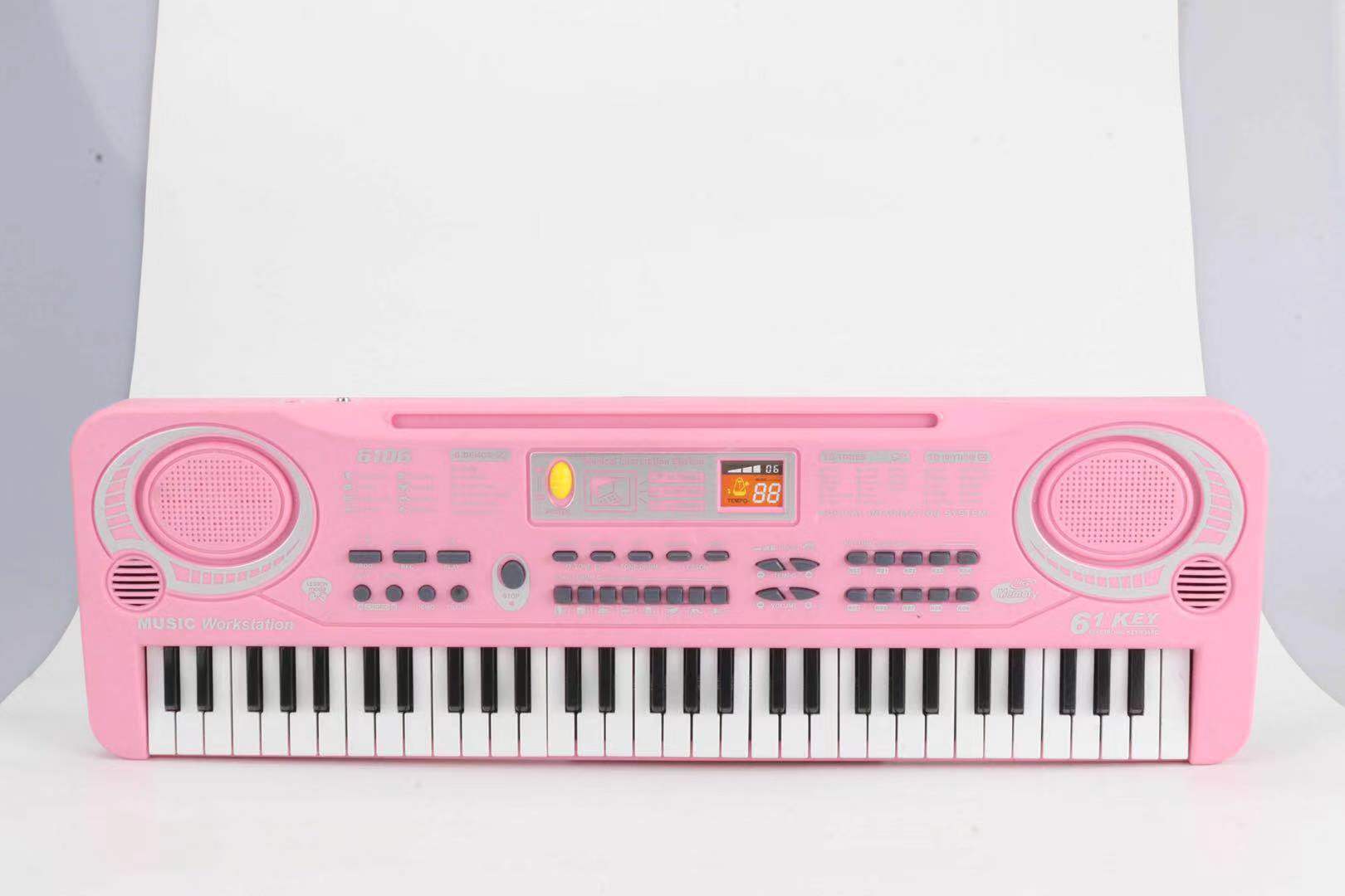 Children's Electronic Keyboard Musical Instrument 61 Key Multi-Function with Microphone Studio Educational Toy Gift Piano with Power Supply Children's Electronic Keyboard Musical Instrument 61 Key Multi-Function with Microphone Studio Educational Toy Gift Piano with Power Supply