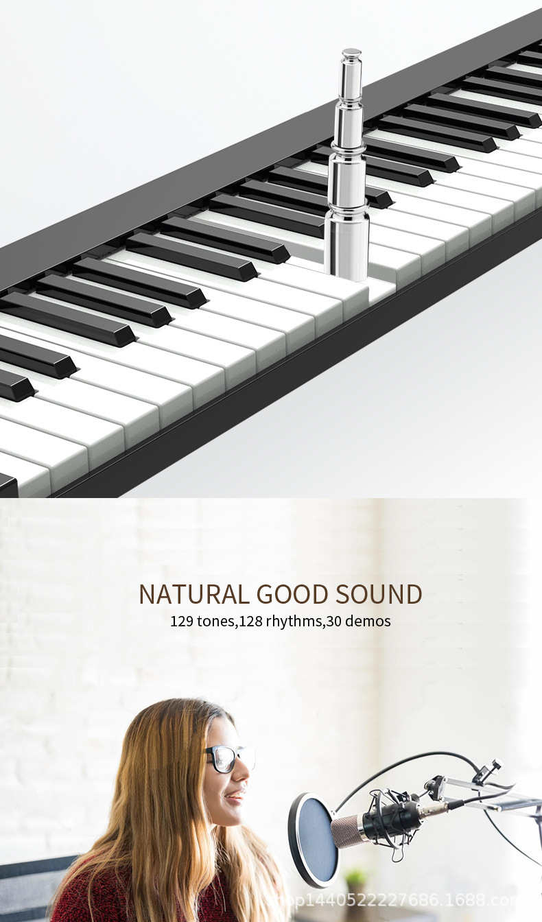Folding Piano Electronic Keyboard 88 Key Hand Roll Electronic Keyboard Electronic Piano Adult Student MIDI Keyboard Entry Folding Piano Electronic Keyboard 88 Key Hand Roll Electronic Keyboard Electronic Piano Adult Student MIDI Keyboard Entry