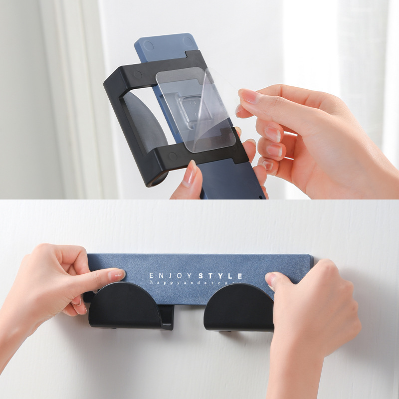 Simple Strong Adhesive Hook a Row of Long Modern Hang Clothes Key Wall Hanging Doorway Storage Shelf Load-Bearing Hook