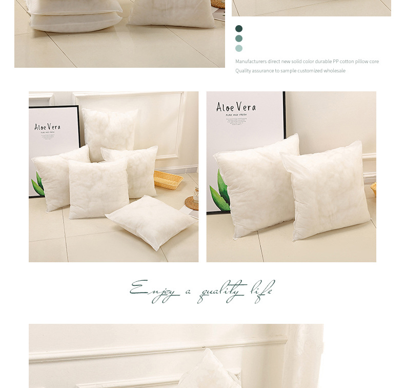 Throw Pillow Filler Pp Cotton Manager Back Core 45 * 45cm Seat Cushion Core Size No Free Shipping Contact Customer Service Factory Wholesale