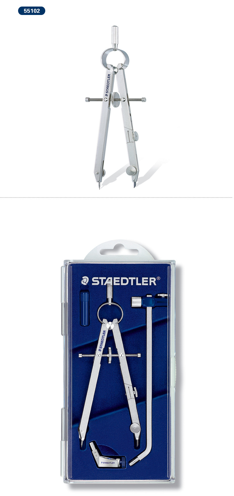 German Staedtler Staedtler 551 01 Precision Medium Car Compasses Student Compasses