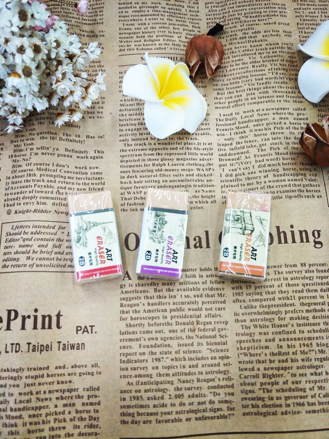 High Quality 2B Rubber Answer Card Examination Exclusive Eraser Yellow Square Student Eraser Stationery Wholesale