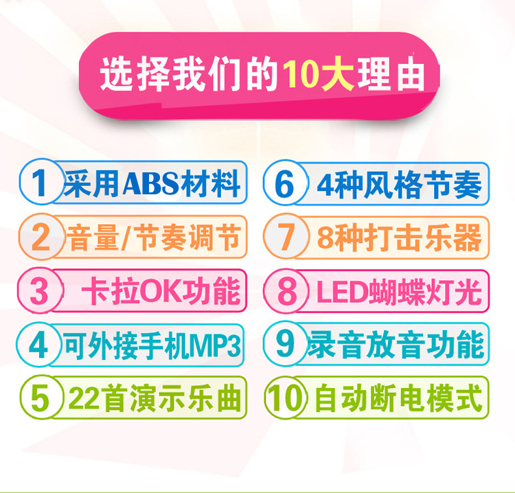 Children's Electronic Keyboard Early Education Musical Instrument with Microphone 24 Keys Piano Music Girl Toy 3-6 Years Old Children's Electronic Keyboard Early Education Musical Instrument with Microphone 24 Keys Piano Music Girl Toy 3-6 Years Old