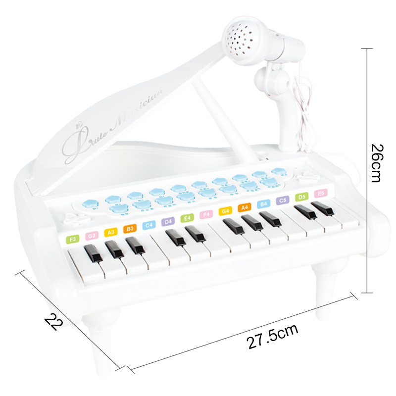 Children's Electronic Keyboard Early Education Musical Instrument with Microphone 24 Keys Piano Music Girl Toy 3-6 Years Old Children's Electronic Keyboard Early Education Musical Instrument with Microphone 24 Keys Piano Music Girl Toy 3-6 Years Old