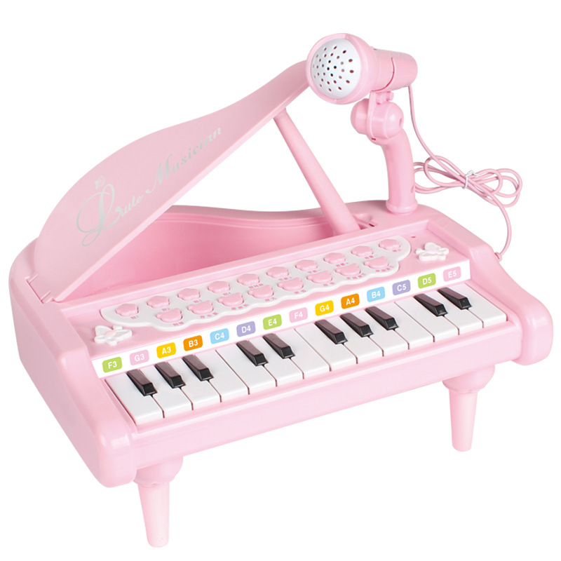 Children's Electronic Keyboard Early Education Musical Instrument with Microphone 24 Keys Piano Music Girl Toy 3-6 Years Old Children's Electronic Keyboard Early Education Musical Instrument with Microphone 24 Keys Piano Music Girl Toy 3-6 Years Old