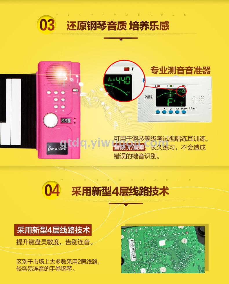 IWord noe hand scroll piano 61 key plus thick electronic keyboard MIDI keyboard portable folding usb soft piano. IWord noe hand scroll piano 61 key plus thick electronic keyboard MIDI keyboard portable folding usb soft piano.