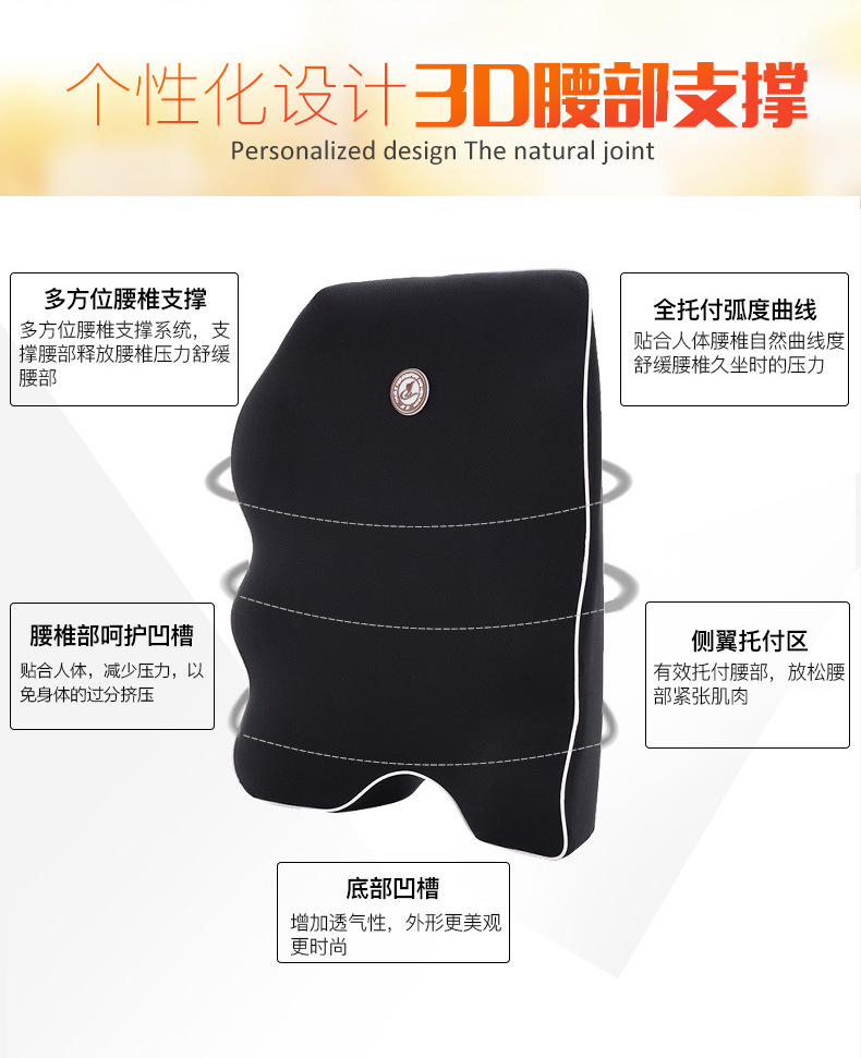 Automotive Waist Cushion Space Memory Foam Headrest Set Car Seat Cushion Back Four Seasons Office Massage Automotive Waist Cushion Space Memory Foam Headrest Set Car Seat Cushion Back Four Seasons Office Massage
