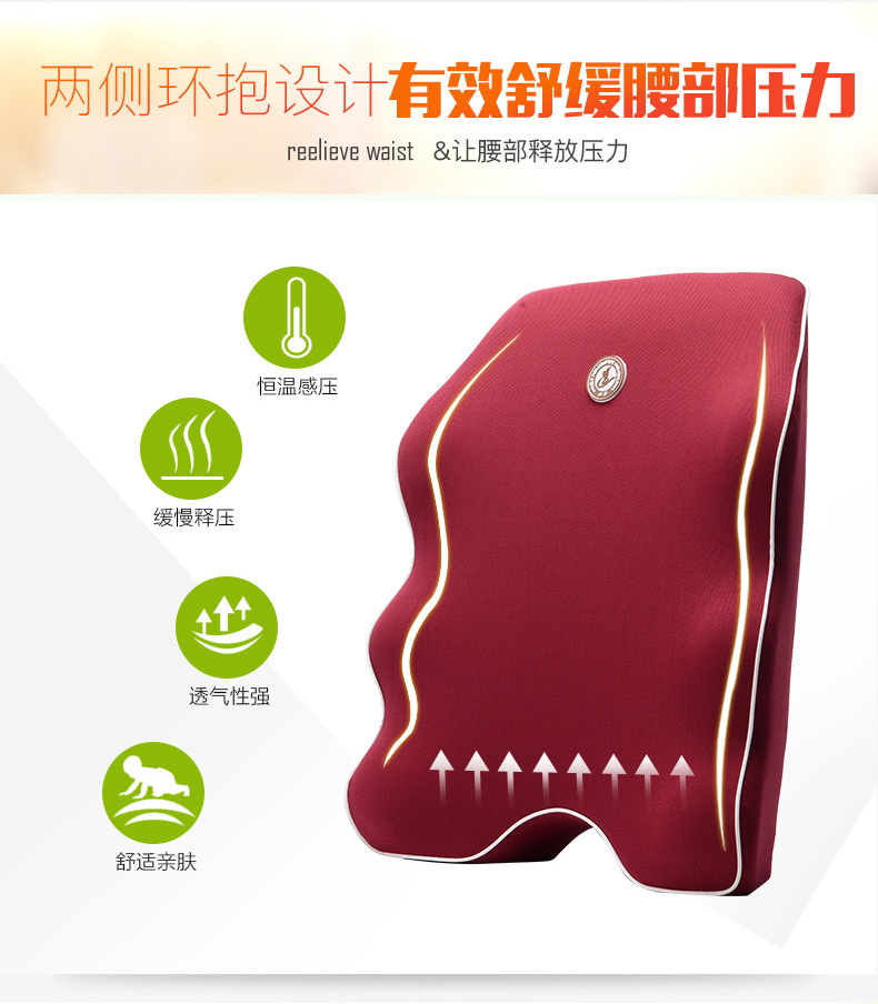 Automotive Waist Cushion Space Memory Foam Headrest Set Car Seat Cushion Back Four Seasons Office Massage Automotive Waist Cushion Space Memory Foam Headrest Set Car Seat Cushion Back Four Seasons Office Massage