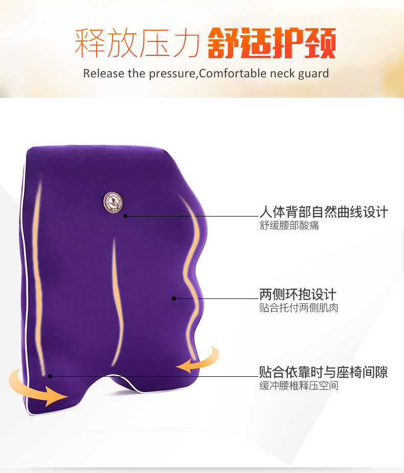Automotive Waist Cushion Space Memory Foam Headrest Set Car Seat Cushion Back Four Seasons Office Massage Automotive Waist Cushion Space Memory Foam Headrest Set Car Seat Cushion Back Four Seasons Office Massage