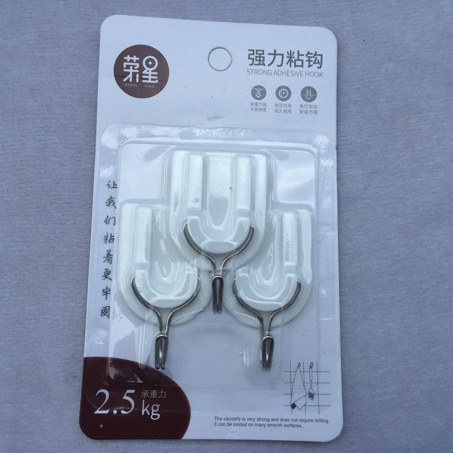 Rostar hook super glue stick wall hanging load-bearing suckers kitchen hook paste door after no hole stick hook