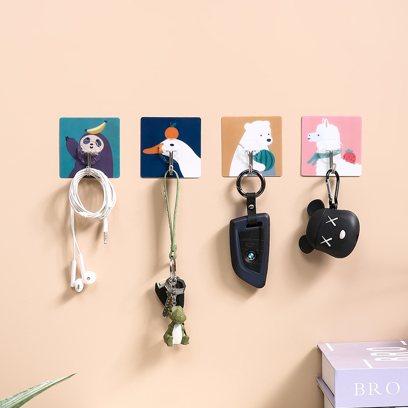 Punch-Free Hook Wall Screwless Kitchen Bathroom Creative Wall-Mounted Strong Adhesive Household Load-Bearing Sticky Purchase