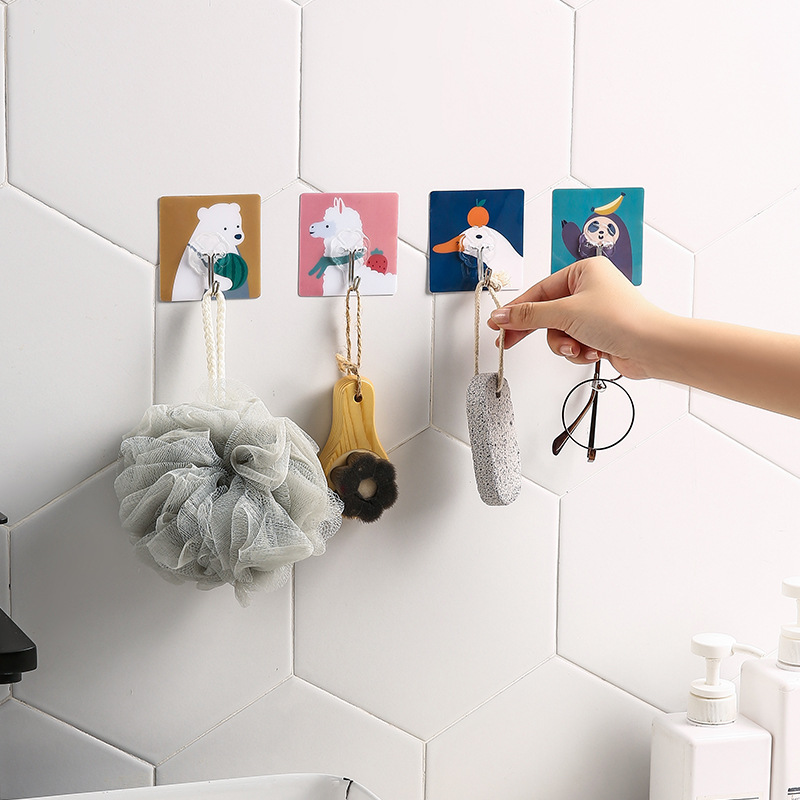 Punch-Free Hook Wall Screwless Kitchen Bathroom Creative Wall-Mounted Strong Adhesive Household Load-Bearing Sticky Purchase