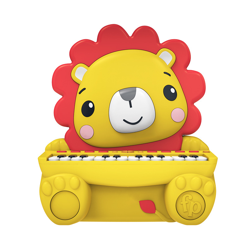 Fisher Children&#039;s Cute Animal Vertical Piano Baby Early Childhood Education Playing Musical Instrument Toy Multifunctional Electronic Keyboard