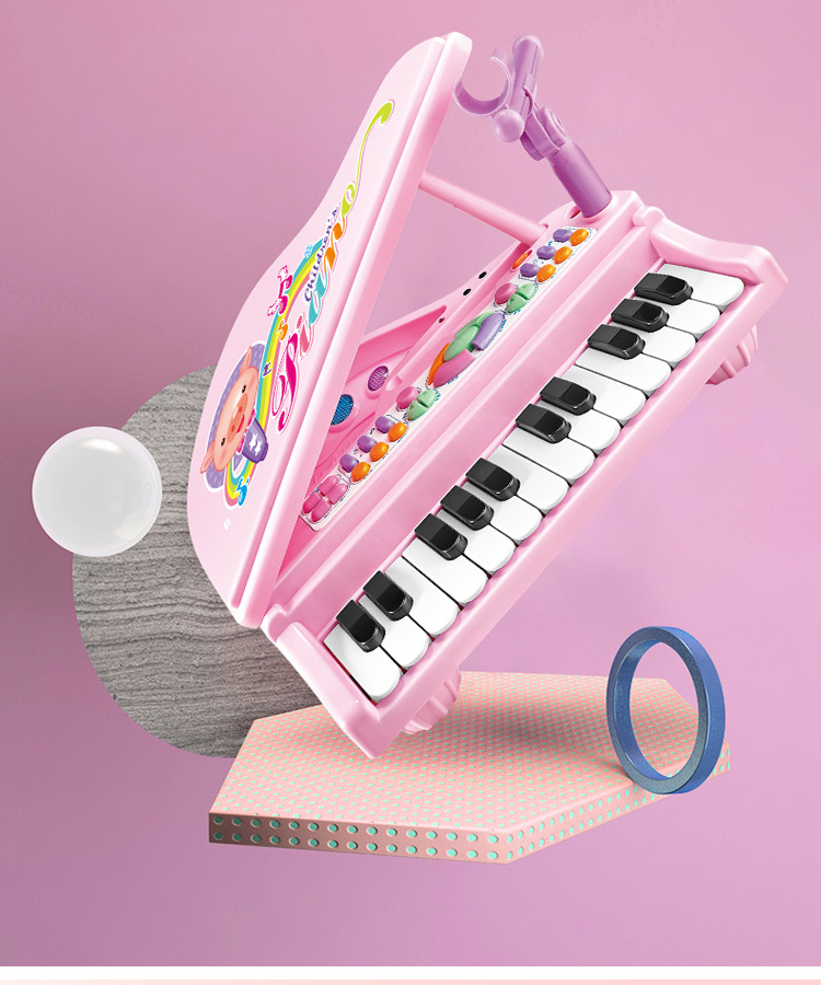 Children's Electronic Keyboard Simulation Piano Children Education Musical Instrument Multifunctional with Microphone with Stool Early Education Little Piano Pattern Children's Electronic Keyboard Simulation Piano Children Education Musical Instrument Multifunctional with Microphone with Stool Early Education Little Piano Pattern