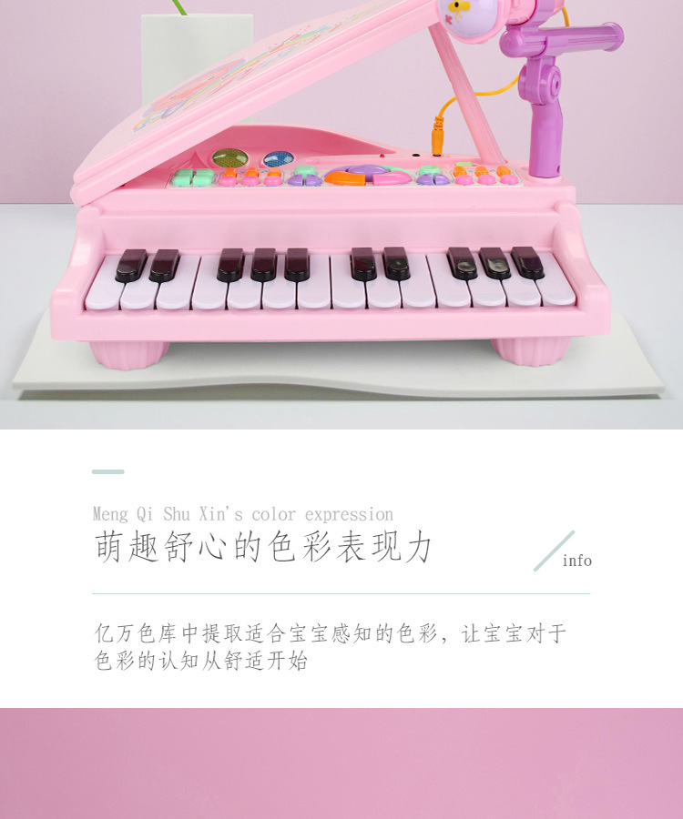 Children's Electronic Keyboard Simulation Piano Children Education Musical Instrument Multifunctional with Microphone with Stool Early Education Little Piano Pattern Children's Electronic Keyboard Simulation Piano Children Education Musical Instrument Multifunctional with Microphone with Stool Early Education Little Piano Pattern
