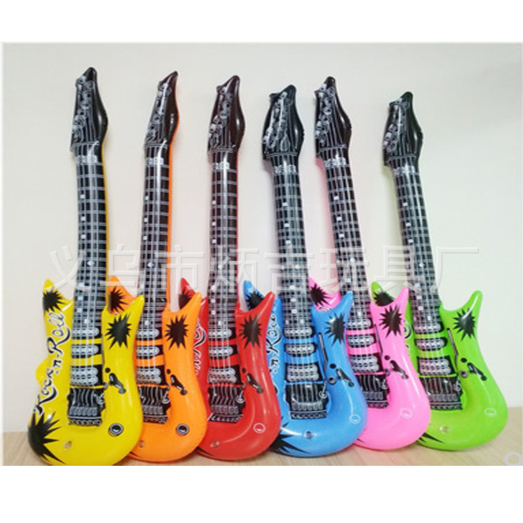 Popular Cross-Border Inflatable Toys Inflatable Guitar Inflatable Musical Instrument Saxophone Children Microphone Inflatable Electronic Keyboard