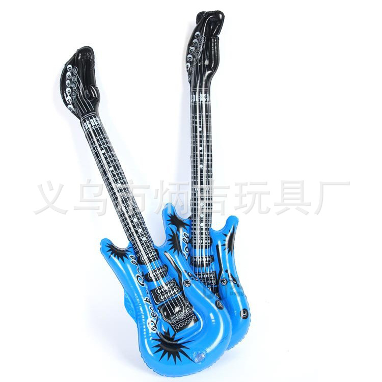 Popular Cross-Border Inflatable Toys Inflatable Guitar Inflatable Musical Instrument Saxophone Children Microphone Inflatable Electronic Keyboard
