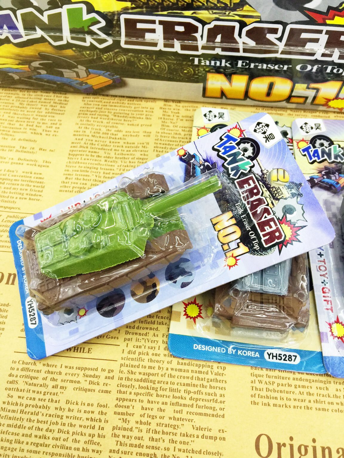 Korean Cute Cartoon Tank Eraser Detachable DIY Children's Creative Stationery Combination Wholesale