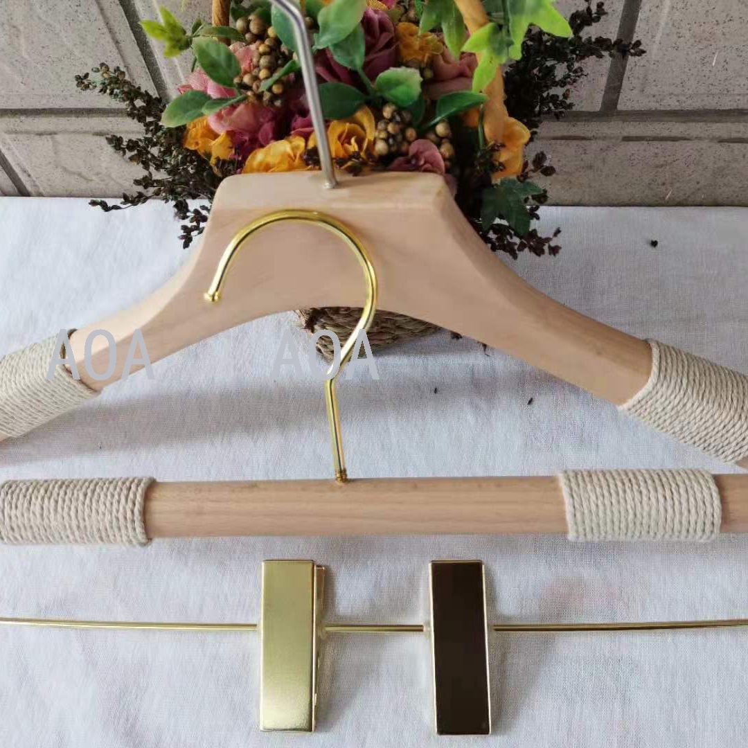 Plastic imitation wood hanger for household clothing shop hanger straps non slip, non trace, super weight bearing