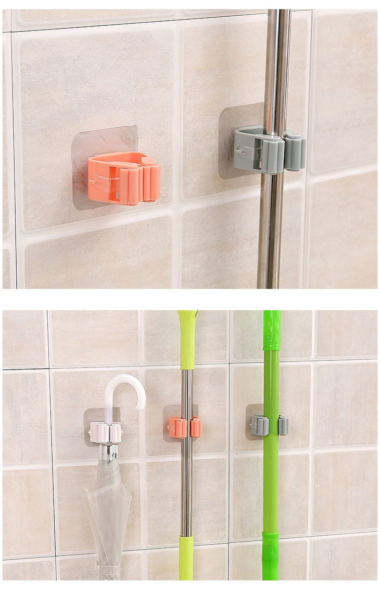 Free Punch Mop Rack Hook Strong Load-Bearing Wall Adhesive Toilet Wall Sticky Hook Storage Supporter T Free Punch Mop Rack Hook Strong Load-Bearing Wall Adhesive Toilet Wall Sticky Hook Storage Supporter T