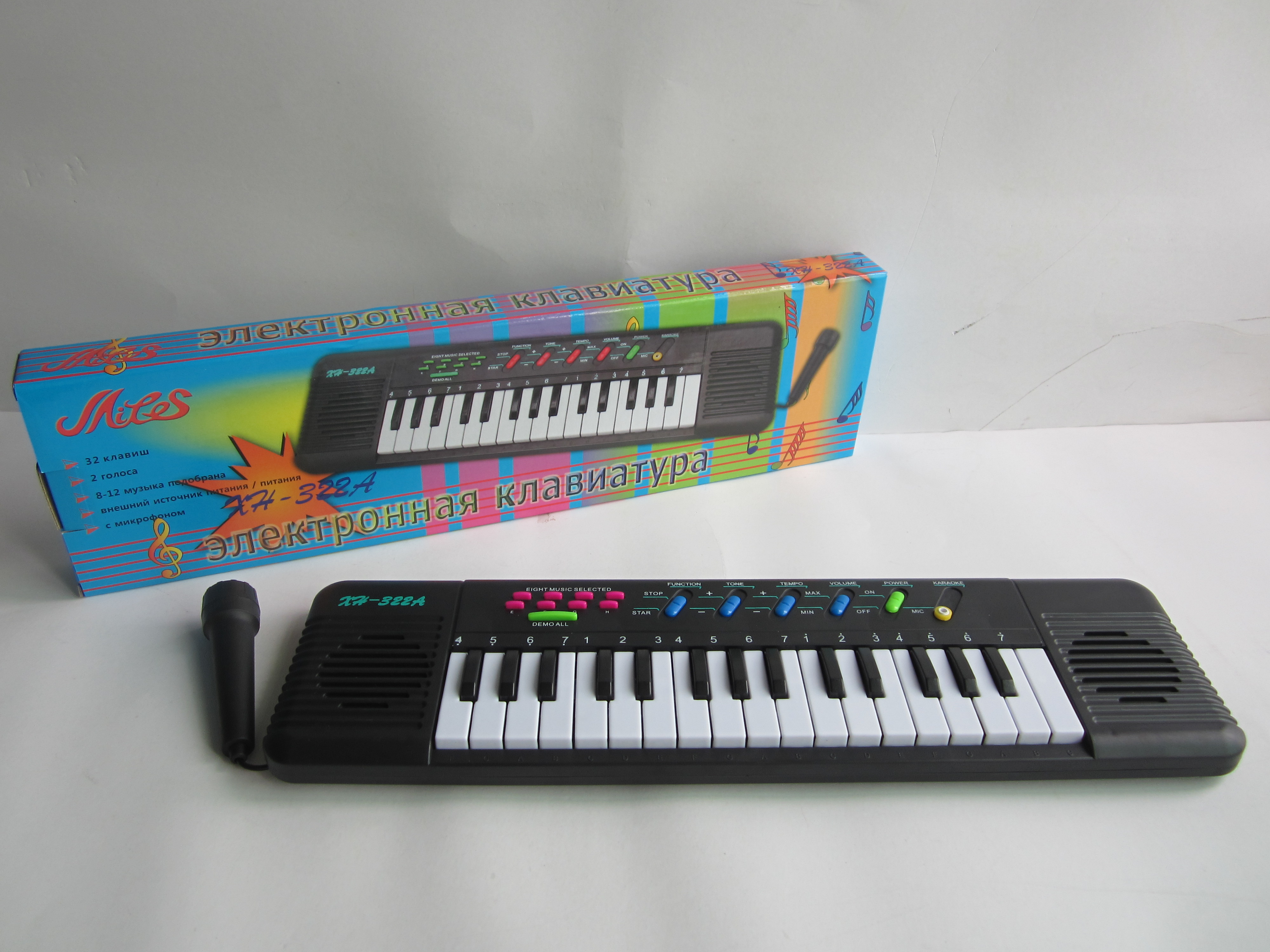37-key multi-function electronic keyboard with microphone 372 English color box 37-key multi-function electronic keyboard with microphone 372 English color box