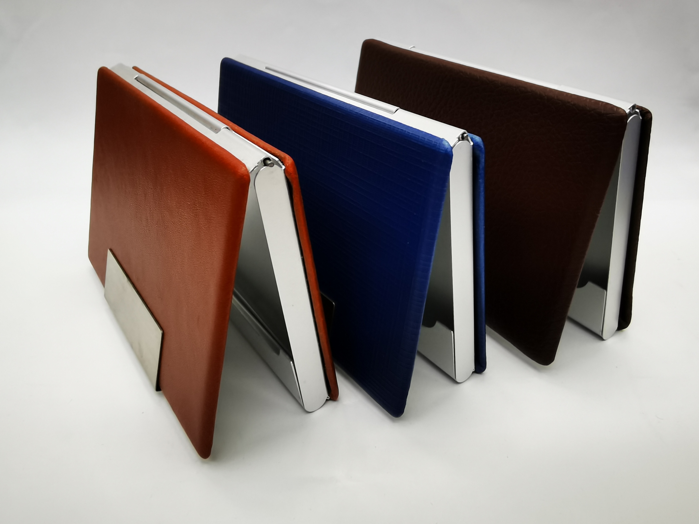 Zinc Alloy Flip Edge Business Card Holder Pu Card Case Car Business Card Holder Metal Bag Clasp Business Card Case