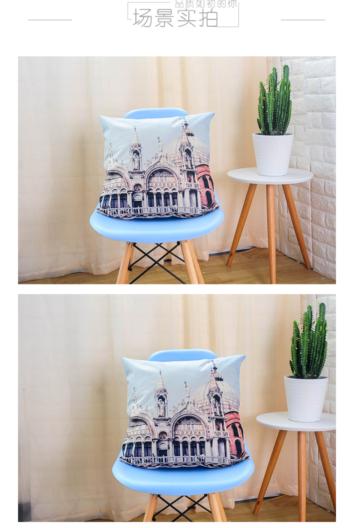 Cotton and hemp Christmas design pillow cushion cover of the office square flax European back seat cushion. Cotton and hemp Christmas design pillow cushion cover of the office square flax European back seat cushion.
