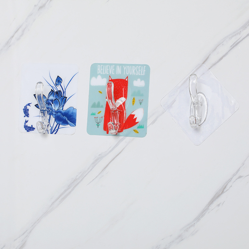Invisible Bathroom Wall Hook Strong Load-Bearing Transparent Plastic Hook behind the Wall Door Sticky Hook Punch-Free Hook Invisible Bathroom Wall Hook Strong Load-Bearing Transparent Plastic Hook behind the Wall Door Sticky Hook Punch-Free Hook