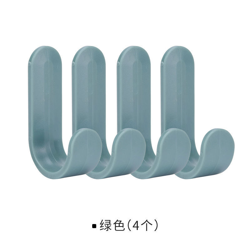 Simple Nordic Style J-Type Hook Strong Sticky Hook No Traces on the Walls Load-Bearing Bathroom Punch-Free Jewelry Hat-and-Coat Hook