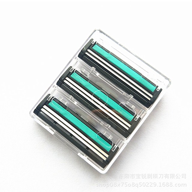 Jierui Brand Manual Shaver Pieces OldFashioned Shaver Stainless Steel DoubleLayer Replaceable Cutter Head