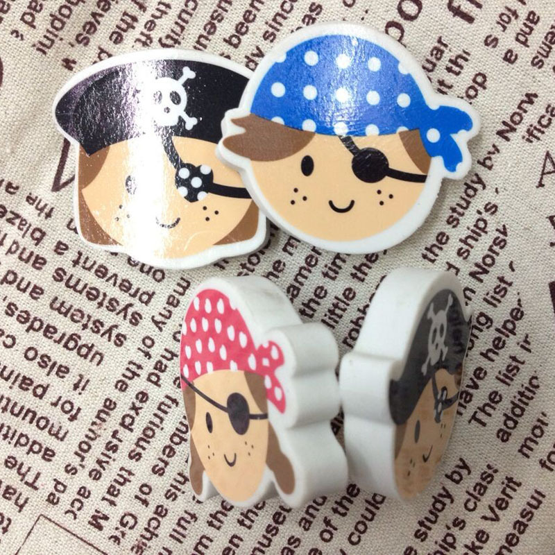 [Eraser Professional Production] Korean Creative Stationery Gift Children Cartoon Pirate Shape Eraser