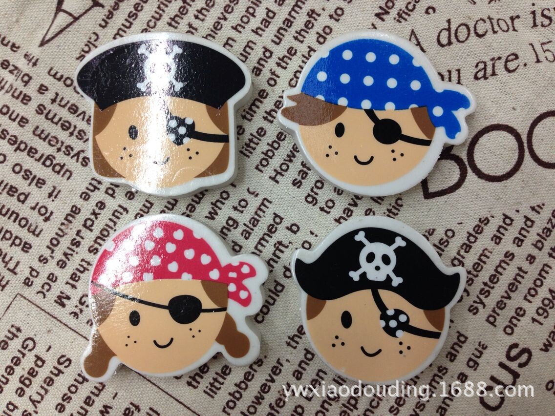 [Eraser Professional Production] Korean Creative Stationery Gift Children Cartoon Pirate Shape Eraser