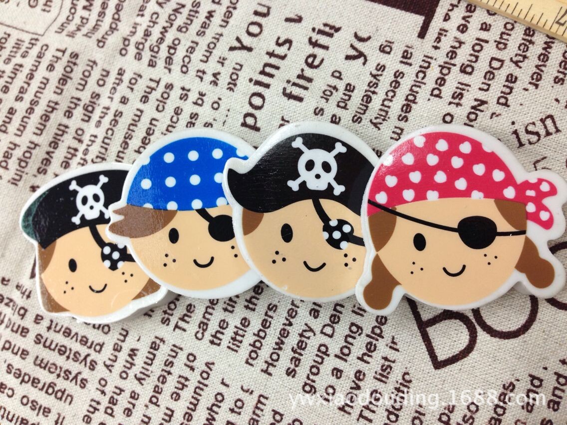 [Eraser Professional Production] Korean Creative Stationery Gift Children Cartoon Pirate Shape Eraser