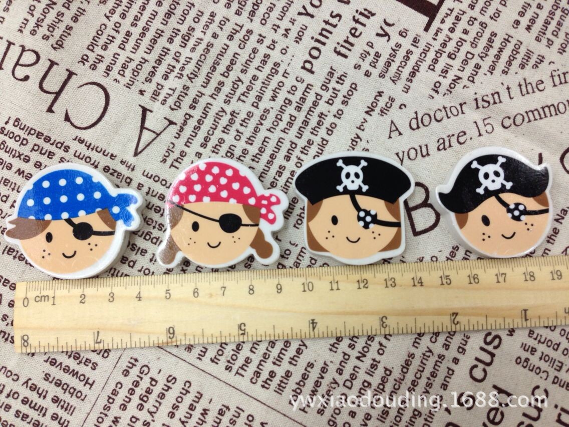 [Eraser Professional Production] Korean Creative Stationery Gift Children Cartoon Pirate Shape Eraser