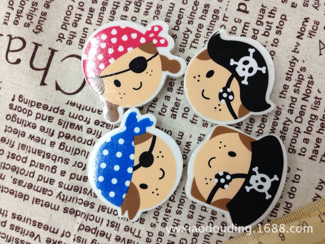 [Eraser Professional Production] Korean Creative Stationery Gift Children Cartoon Pirate Shape Eraser