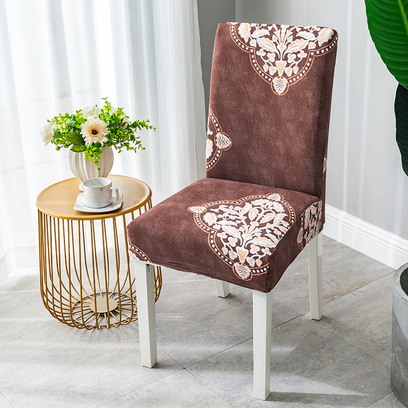 Hotel Restaurant Printing Elastic Chair Covers Simple One-Piece Chair Cushion Household Minimalist Half-Pack Seat Chair Back Cover Dining Chair Cover Hotel Restaurant Printing Elastic Chair Covers Simple One-Piece Chair Cushion Household Minimalist Half-Pack Seat Chair Back Cover Dining Chair Cover