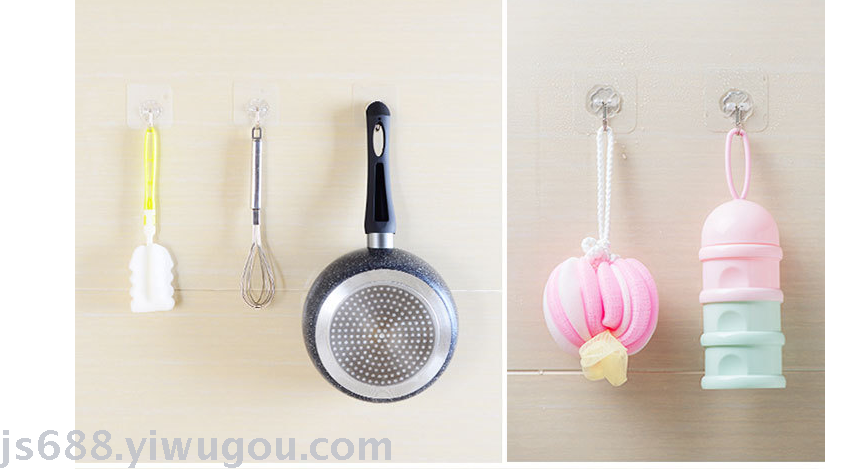 Hook adhesive stick wall hanging load-bearing suction cup kitchen hook after traceless paste door without hole hook Hook adhesive stick wall hanging load-bearing suction cup kitchen hook after traceless paste door without hole hook