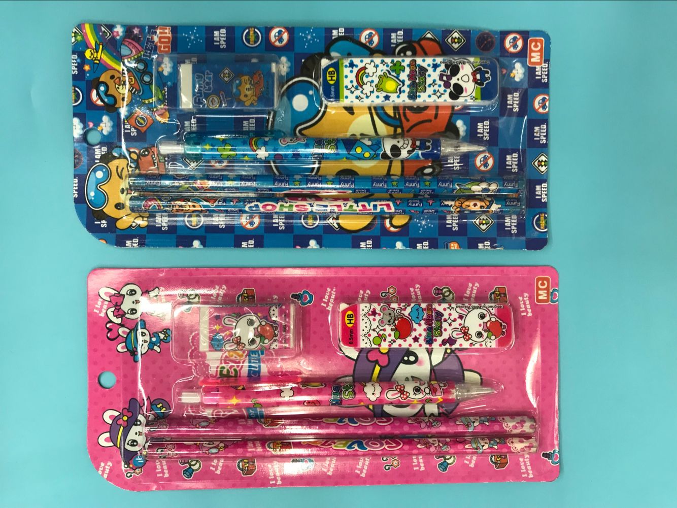 Automatic pencil eraser stationery Set School Supplies Children&#039;s stationery