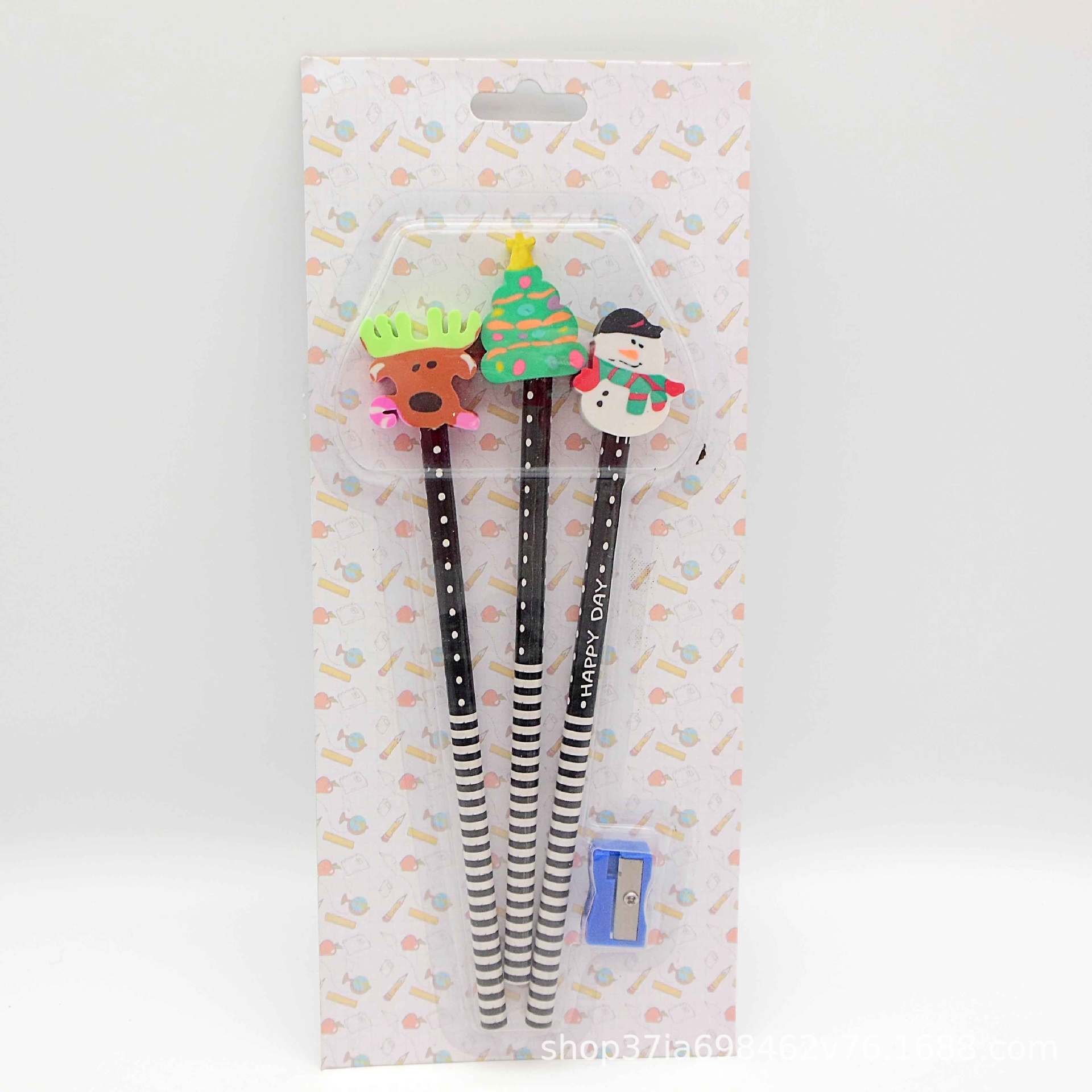 Twelve pencil eraser two Pencil Sharpener stationery set School supplies Children's stationery Twelve pencil eraser two Pencil Sharpener stationery set School supplies Children's stationery