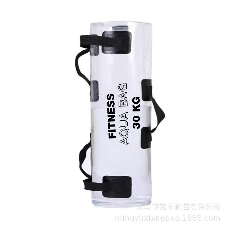 Fitting Water Bag Water Injection Weight-Bearing Cylindrical Water Bag Portable Rechargeable Water Injection Gas Weightlifting Bag Exercise Physical Fitness Training Bags