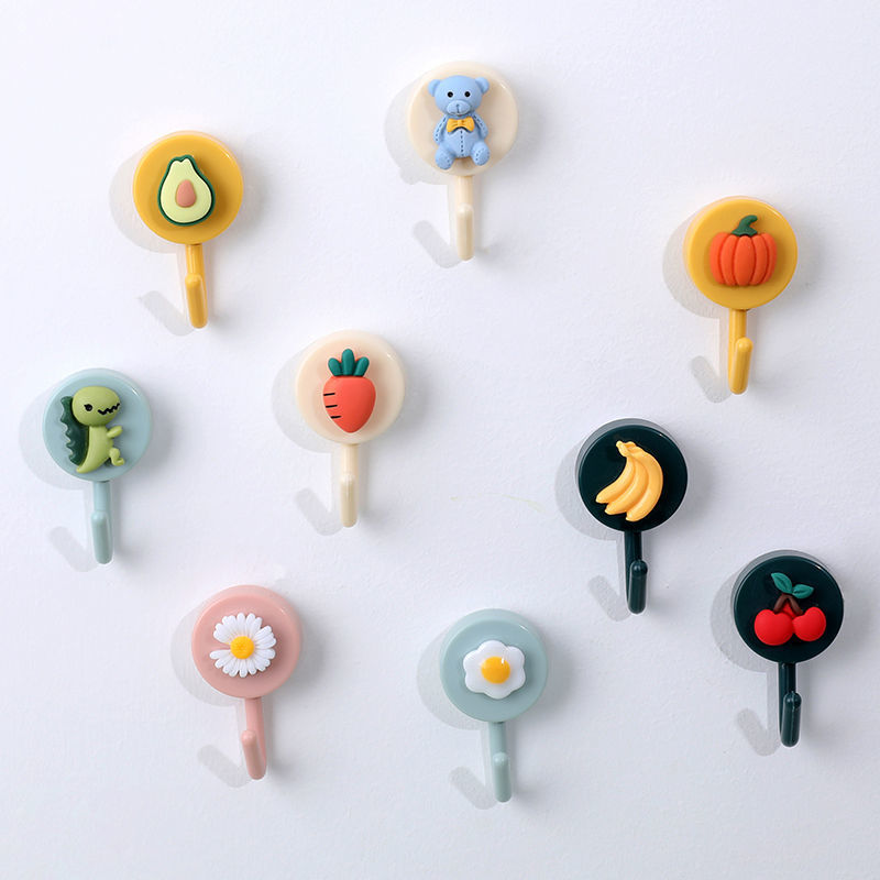 Creative Sticky Hook Nordic Cute Strong Load-Bearing Hook Home Punch-Free Invisible Wall Decorative Dormitory Small Hook