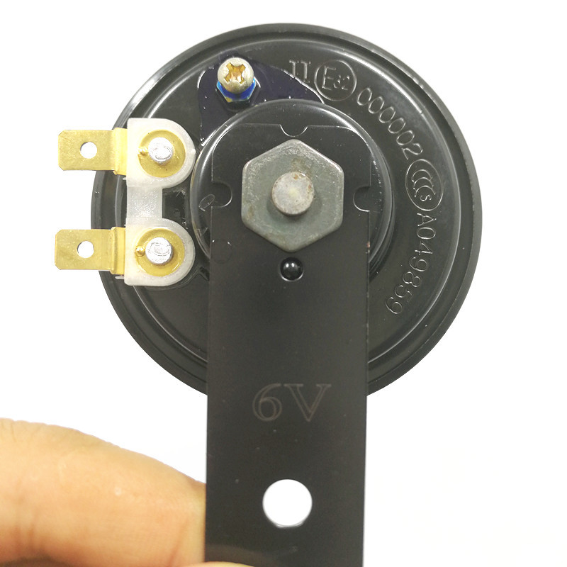 Hot Selling Motorcycle Power Car 6V Electric Horn Small Horn Basin Type Electric Horn Black