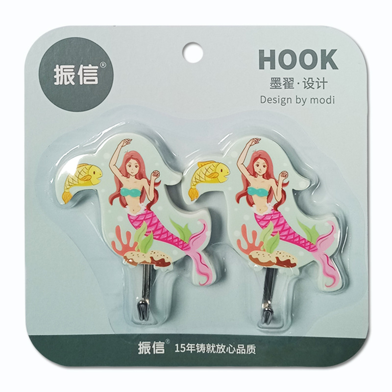 Cartoon strong load-bearing adhesive hook creative hook kitchen bathroom door back wall door ceramic tile adhesive hook