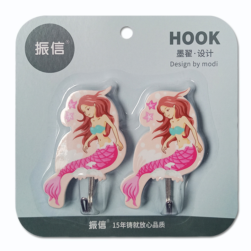 Cartoon strong load-bearing adhesive hook creative hook kitchen bathroom door back wall door ceramic tile adhesive hook