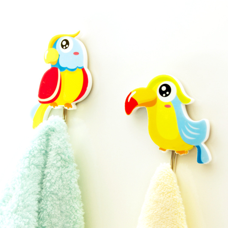 Cartoon strong load-bearing adhesive hook creative hook kitchen bathroom door back wall door ceramic tile adhesive hook