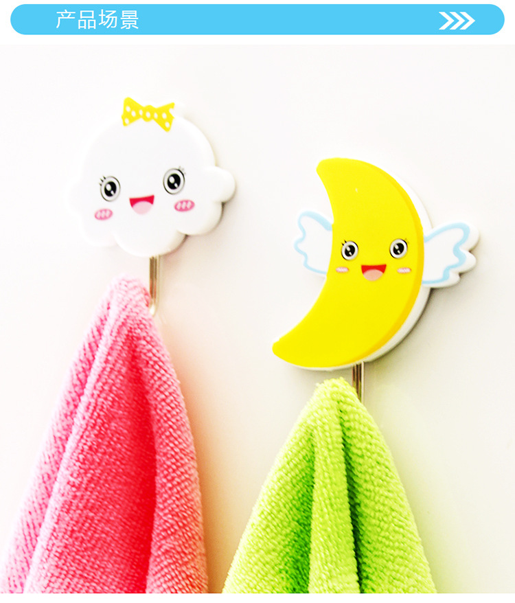 Cartoon strong load-bearing adhesive hook creative hook kitchen bathroom door back wall door ceramic tile adhesive hook Cartoon strong load-bearing adhesive hook creative hook kitchen bathroom door back wall door ceramic tile adhesive hook
