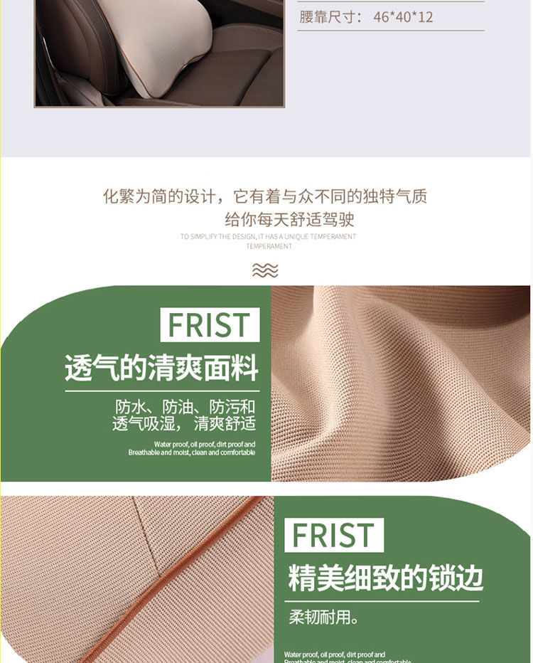 Memory Foam Automotive Headrest Neck Pillow Lumbar Support Pillow Backrest Pillow Lumbar Cushion Car Seat Back Cushion Pillow Pair Lumbar Pillow Cushion