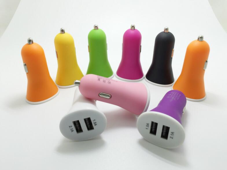 Car charger frosted small horn Car charge phone universal full 1A double ipad Car charge